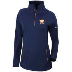 Houston Astros Women's Omni-Wick Outward Nine Quarter-Zip Pullover Top Navy