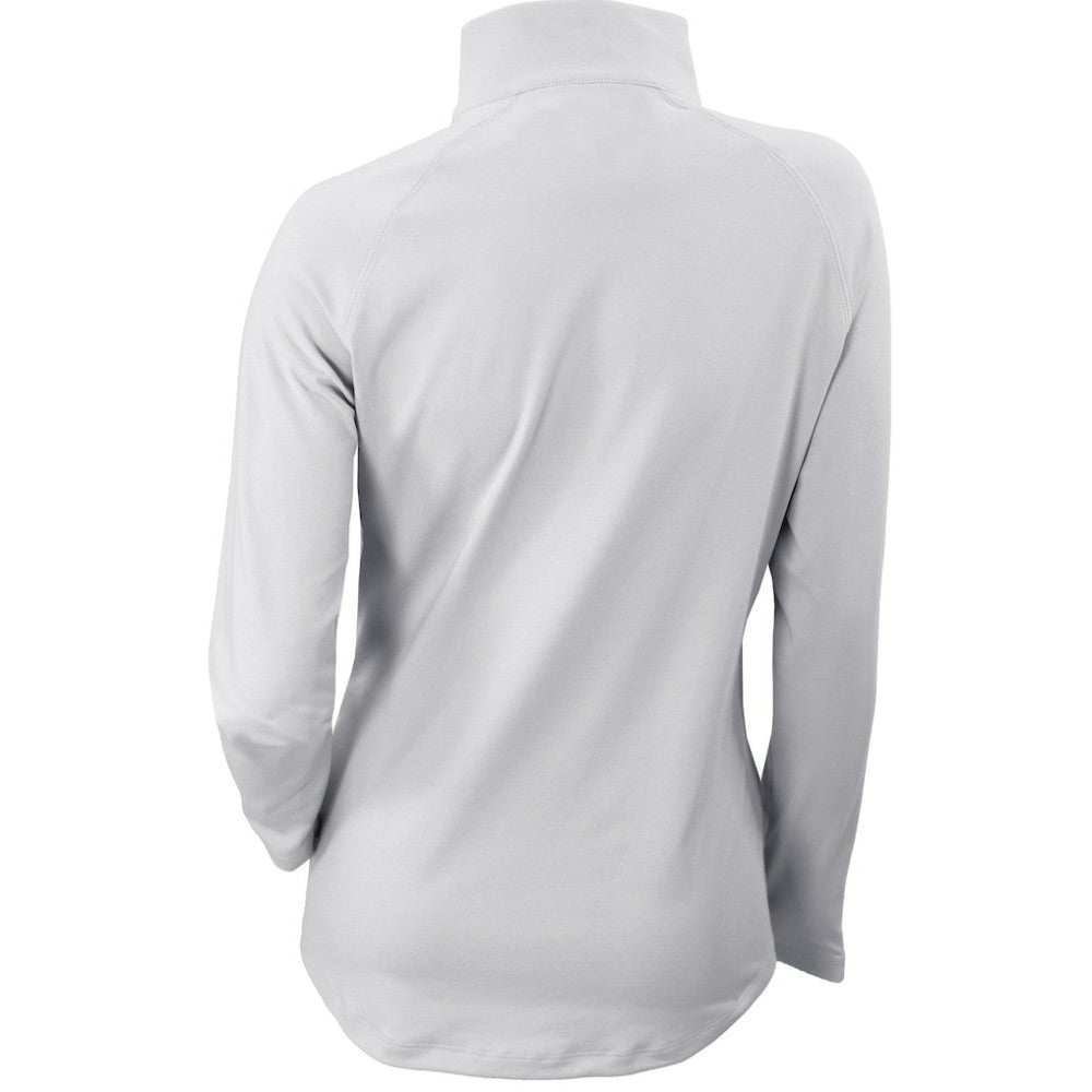 New York Yankees Women's Omni-Wick Outward Nine Quarter-Zip Pullover Top White