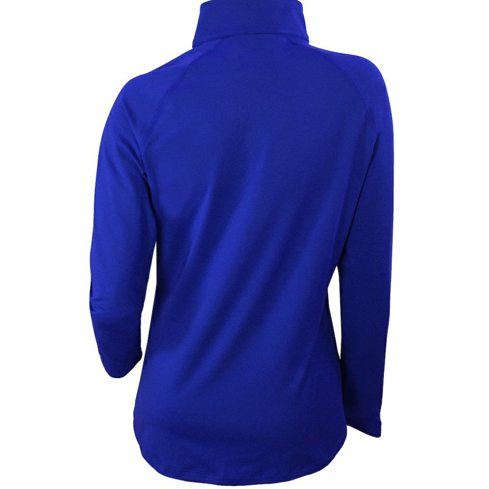 Philadelphia Phillies Women's Omni-Wick Outward Nine Quarter-Zip Pullover Top Royal