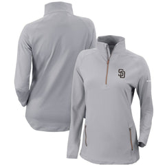 San Diego Padres Women's Omni-Wick Outward Nine Quarter-Zip Pullover Top Gray