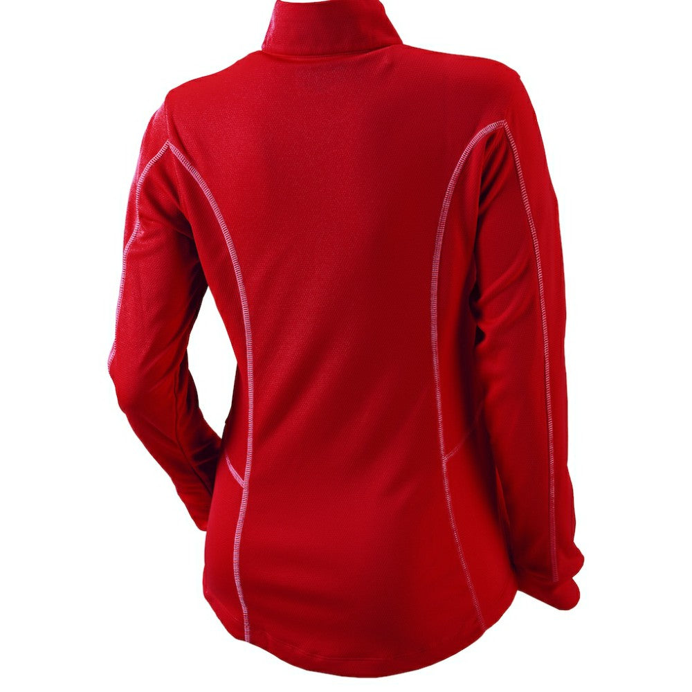 Atlanta Braves Women's Omni-Wick Shotgun Quarter-Zip Pullover Top Red