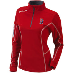 Boston Red Sox Women's Omni-Wick Shotgun Quarter-Zip Pullover Top Red