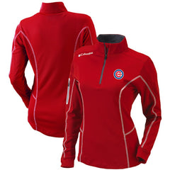 Chicago Cubs Women's Omni-Wick Shotgun Quarter-Zip Pullover Top Red