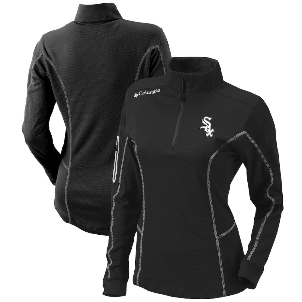 Chicago White Sox Women's Omni-Wick Shotgun Quarter-Zip Pullover Top Black