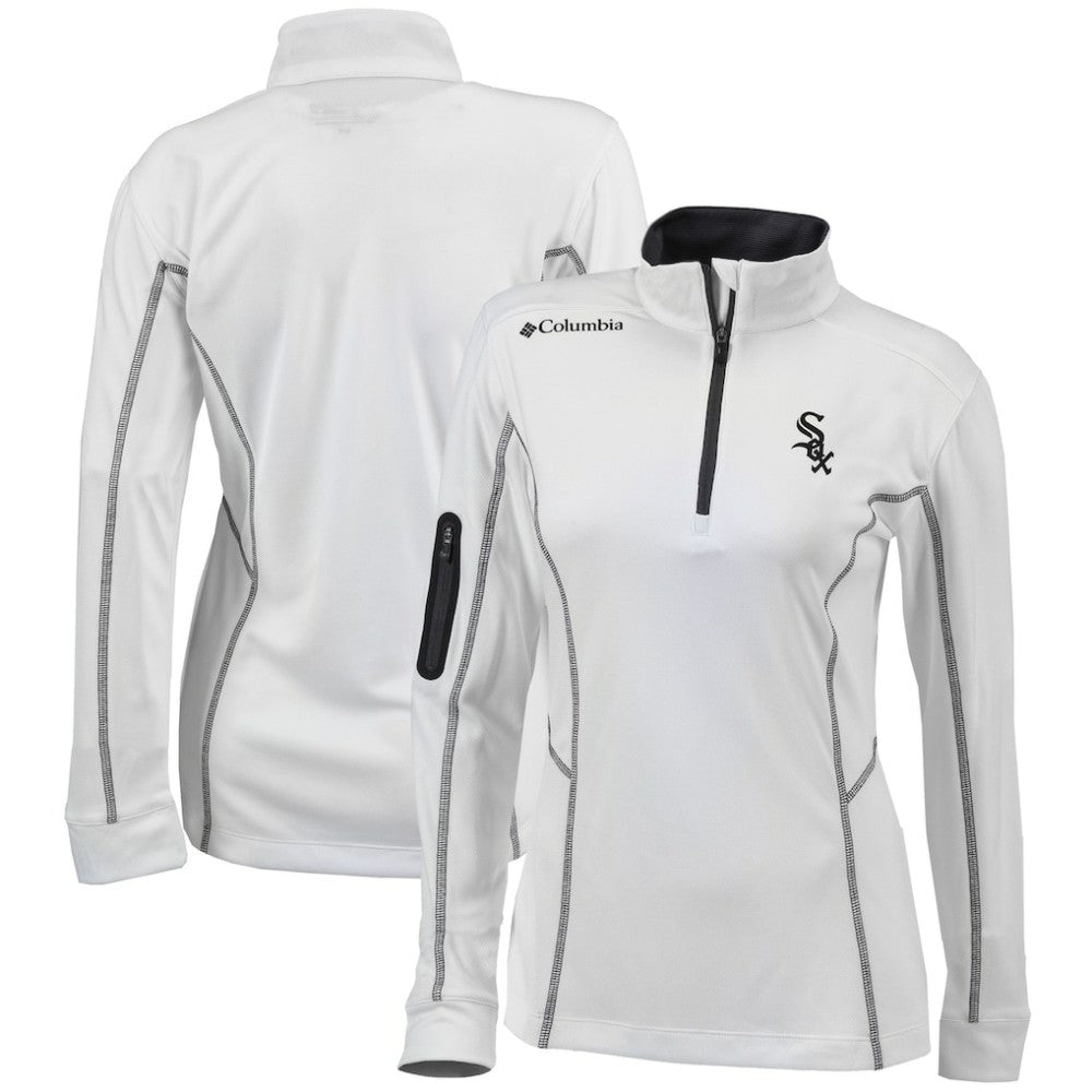 Chicago White Sox Women's Omni-Wick Shotgun Quarter-Zip Pullover Top White