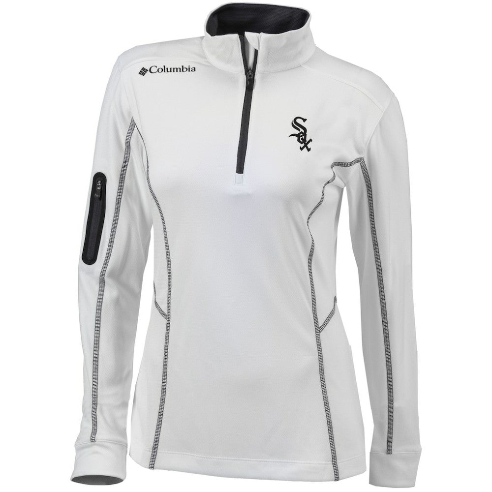 Chicago White Sox Women's Omni-Wick Shotgun Quarter-Zip Pullover Top White