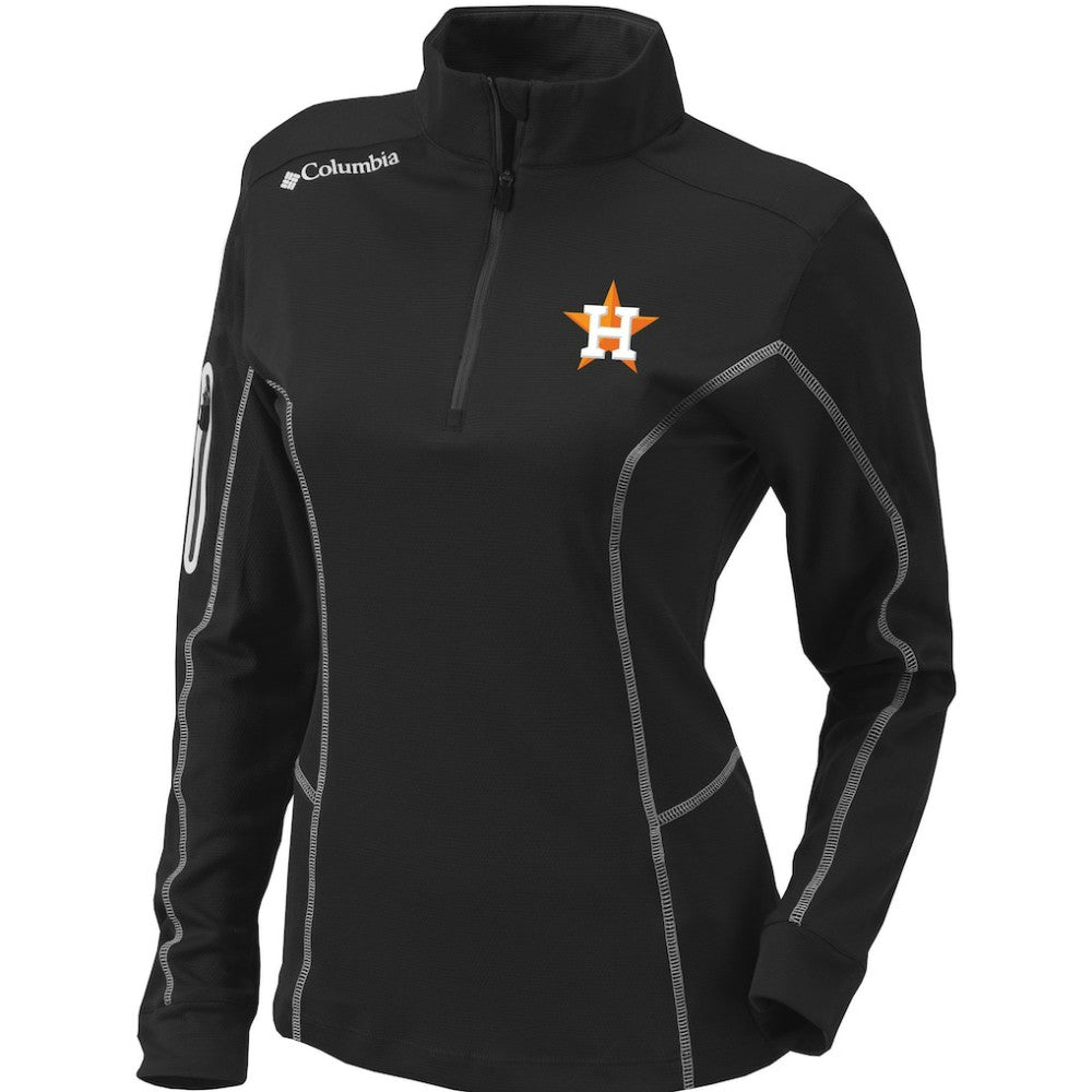 Houston Astros Women's Omni-Wick Shotgun Quarter-Zip Pullover Top Black