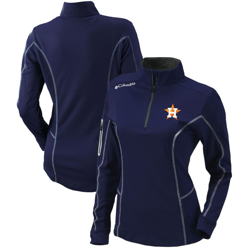 Houston Astros Women's Omni-Wick Shotgun Quarter-Zip Pullover Top Navy