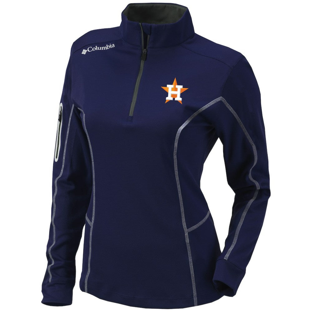 Houston Astros Women's Omni-Wick Shotgun Quarter-Zip Pullover Top Navy