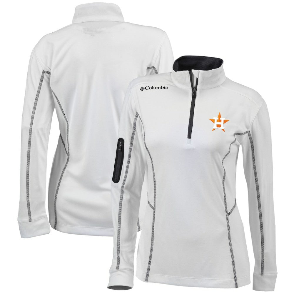 Houston Astros Women's Omni-Wick Shotgun Quarter-Zip Pullover Top White