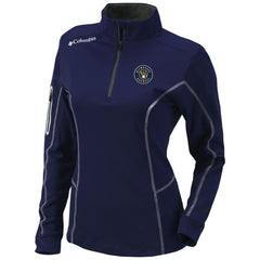 Milwaukee Brewers Women's Omni-Wick Shotgun Quarter-Zip Pullover Top Navy