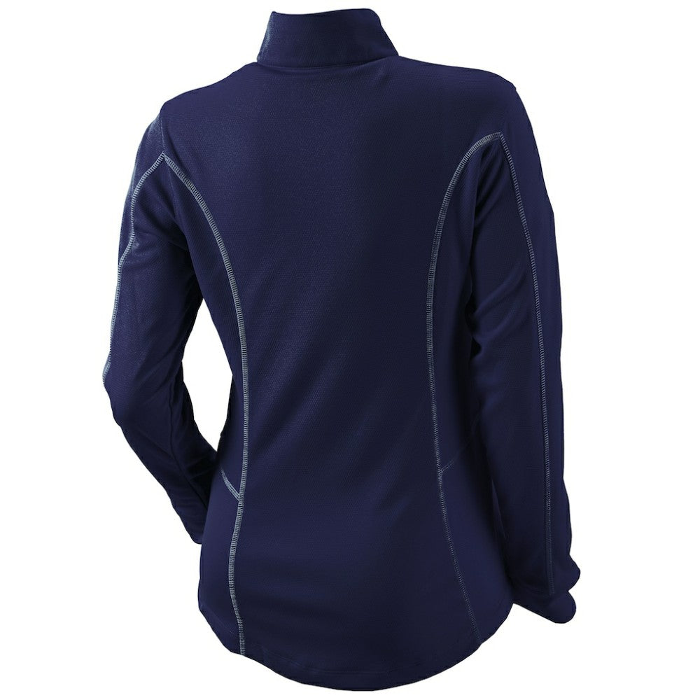 Milwaukee Brewers Women's Omni-Wick Shotgun Quarter-Zip Pullover Top Navy