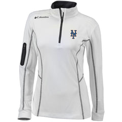 New York Mets Women's Omni-Wick Shotgun Quarter-Zip Pullover Top White