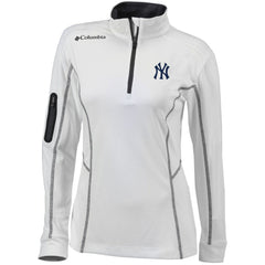 New York Yankees Women's Omni-Wick Shotgun Quarter-Zip Pullover Top White