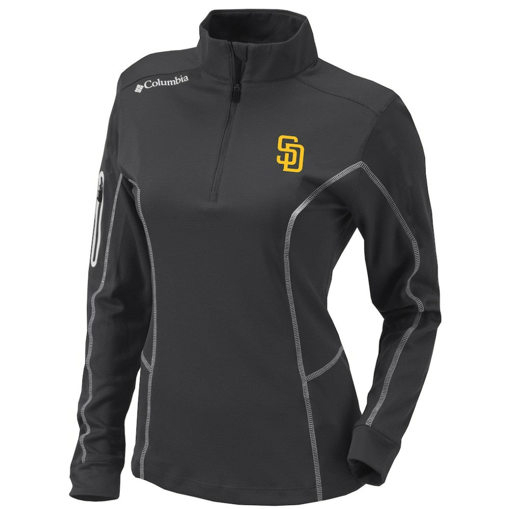 San Diego Padres Women's Omni-Wick Shotgun Quarter-Zip Pullover Top Charcoal