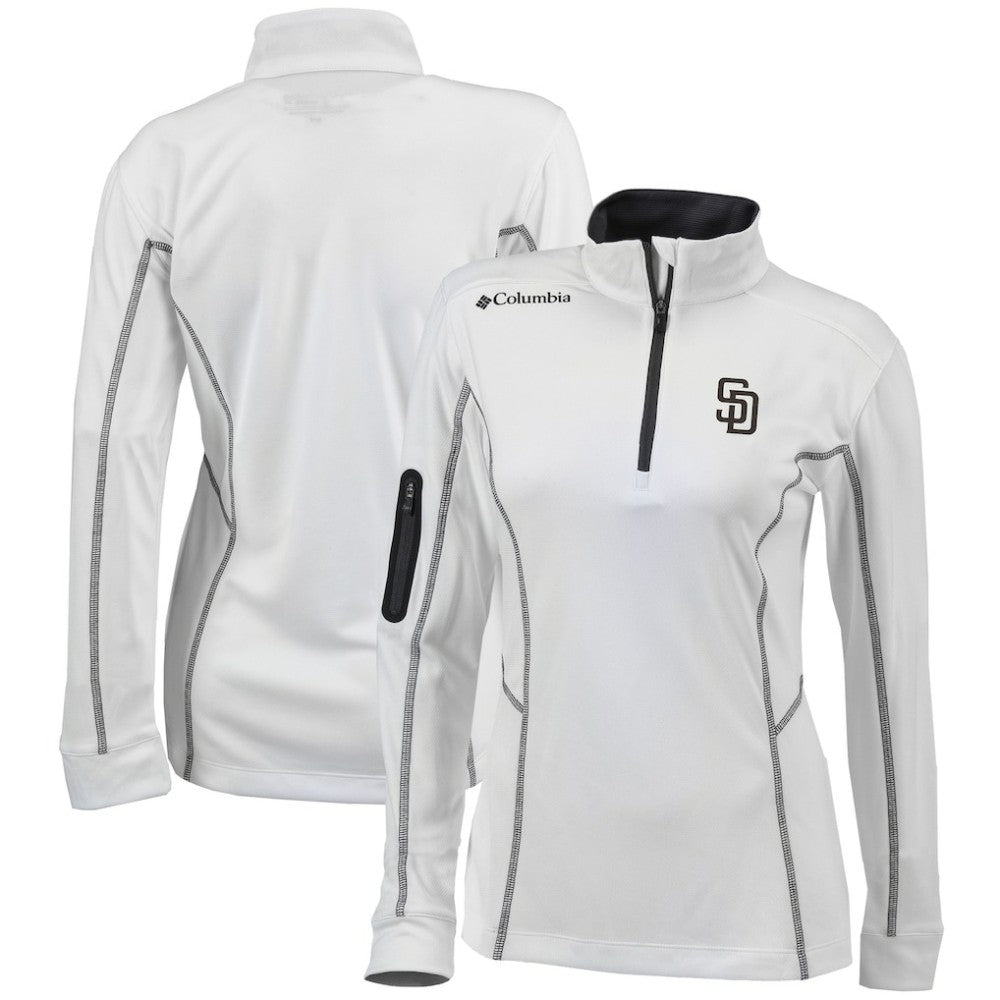 San Diego Padres Women's Omni-Wick Shotgun Quarter-Zip Pullover Top White