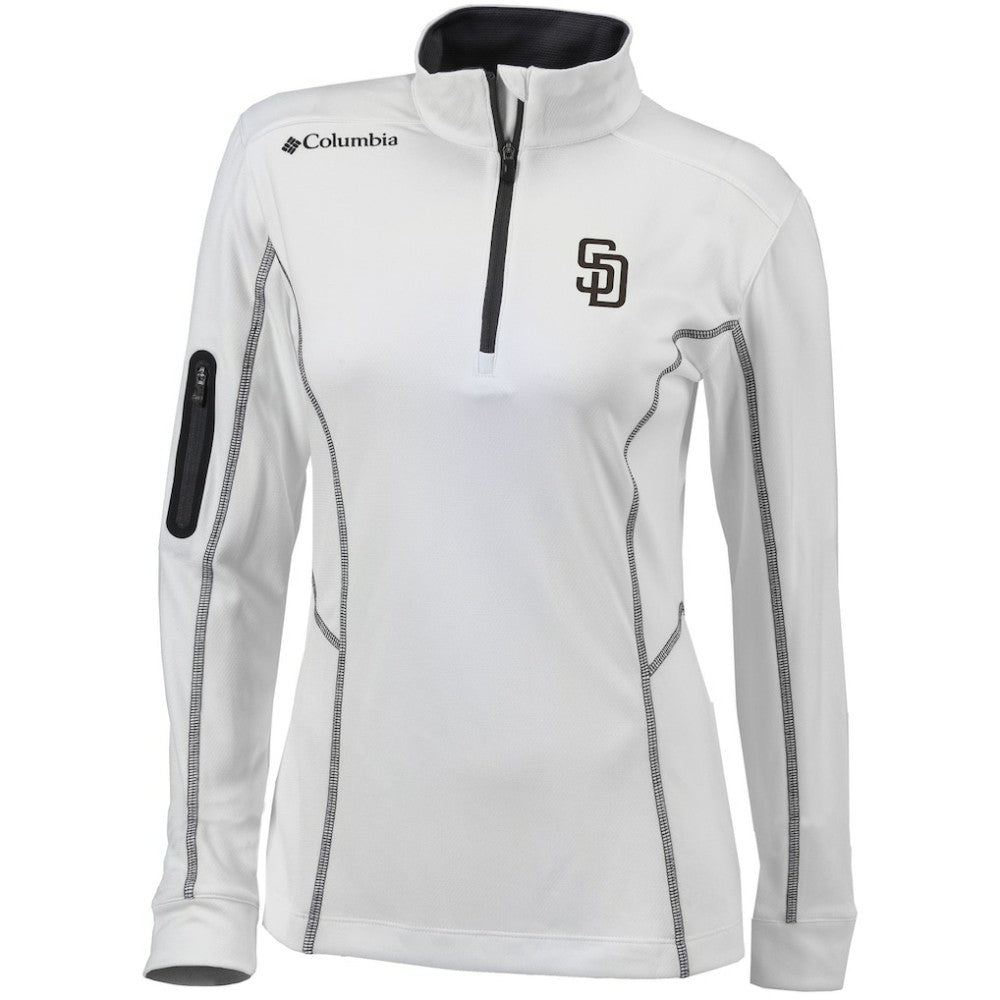 San Diego Padres Women's Omni-Wick Shotgun Quarter-Zip Pullover Top White