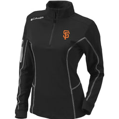 San Francisco Giants Women's Omni-Wick Shotgun Quarter-Zip Pullover Top Black