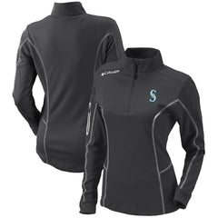 Seattle Mariners Women's Omni-Wick Shotgun Quarter-Zip Pullover Top Charcoal