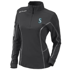 Seattle Mariners Women's Omni-Wick Shotgun Quarter-Zip Pullover Top Charcoal