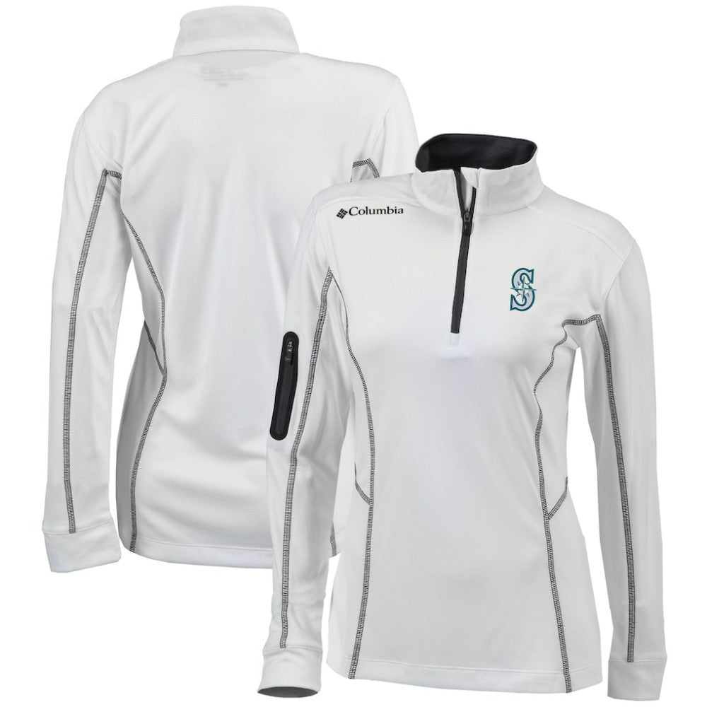 Seattle Mariners Women's Omni-Wick Shotgun Quarter-Zip Pullover Top White