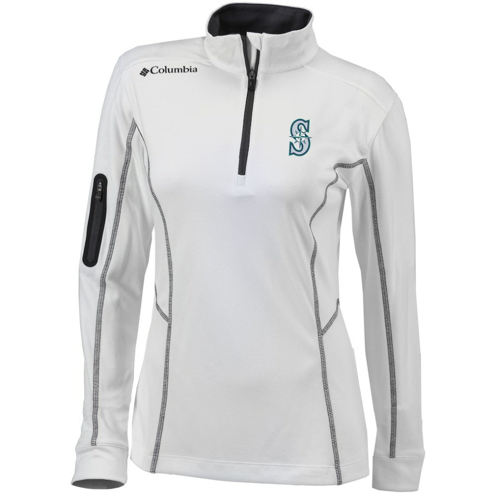 Seattle Mariners Women's Omni-Wick Shotgun Quarter-Zip Pullover Top White