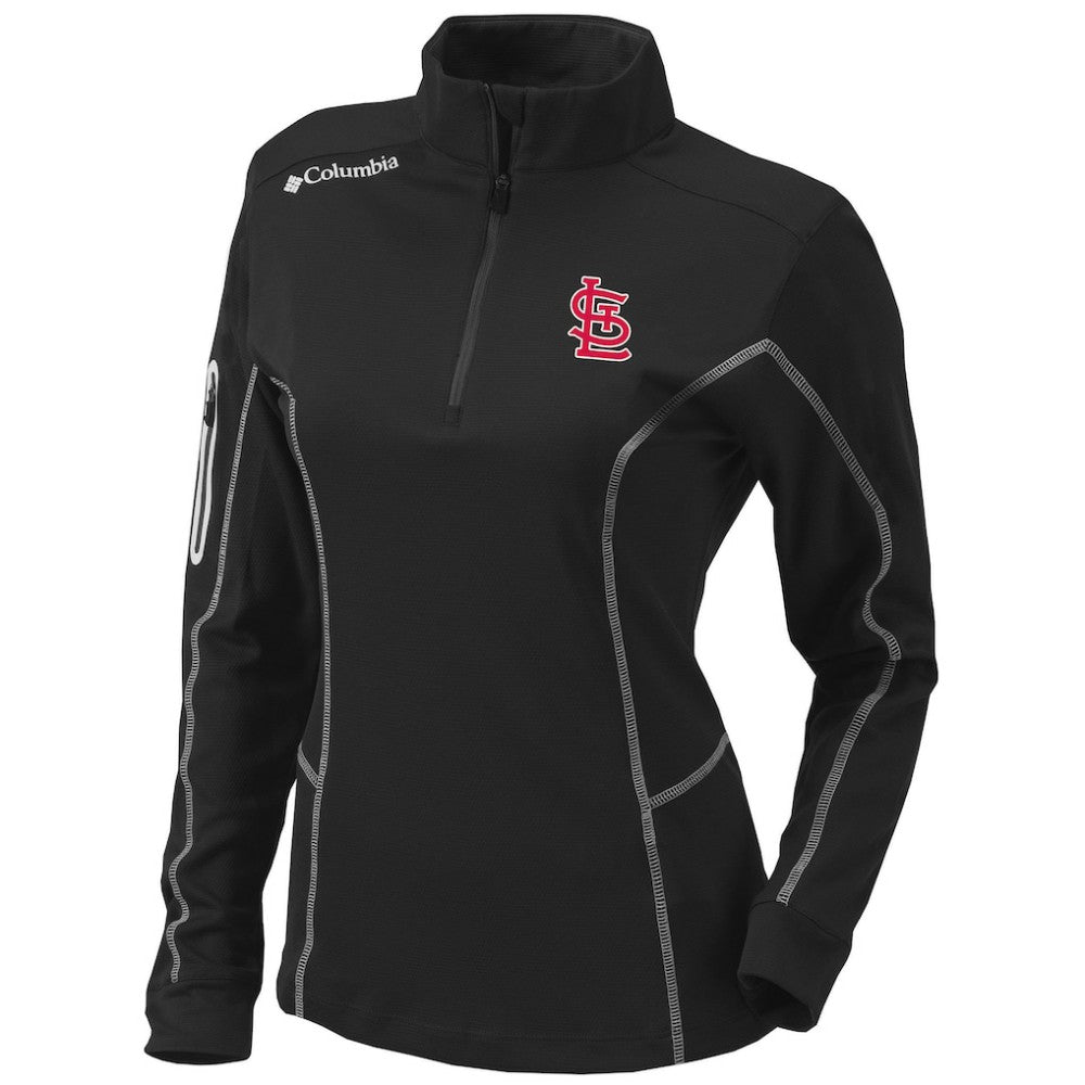 St. Louis Cardinals Women's Omni-Wick Shotgun Quarter-Zip Pullover Top Black
