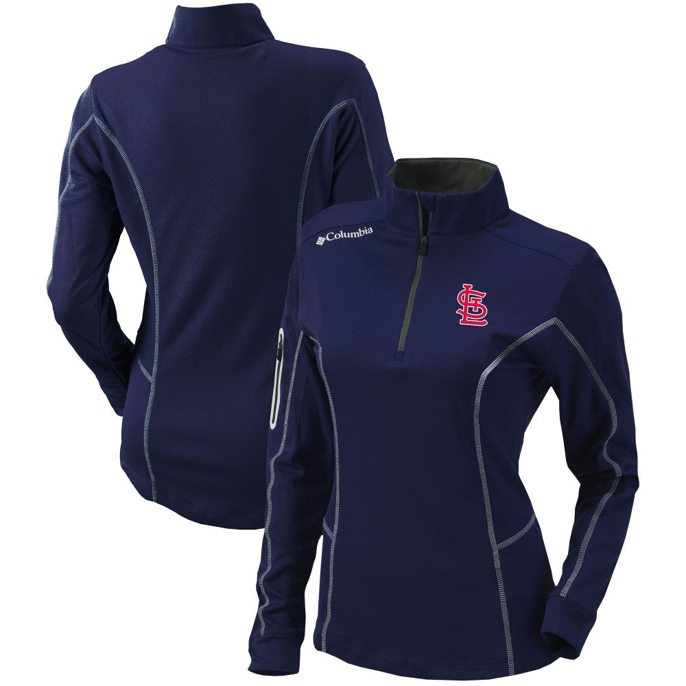 St. Louis Cardinals Women's Omni-Wick Shotgun Quarter-Zip Pullover Top Navy