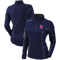 St. Louis Cardinals Women's Omni-Wick Shotgun Quarter-Zip Pullover Top Navy