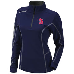 St. Louis Cardinals Women's Omni-Wick Shotgun Quarter-Zip Pullover Top Navy