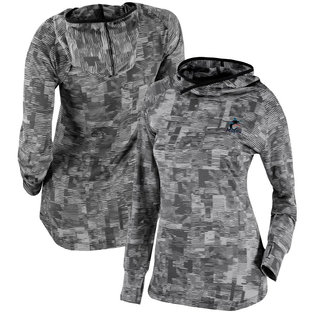 Miami Marlins Women's Omni-Wick Sunday Ball Pullover Hoodie Black