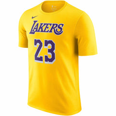 LeBron James Los Angeles Lakers Icon 2022/23 Name & Number T-Shirt - Gold online
