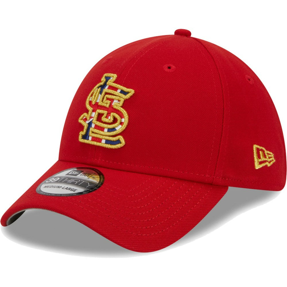 St. Louis Cardinals 2023 MLB World Tour: London Series Flag Fill 39THIRTY Flex Hat Red