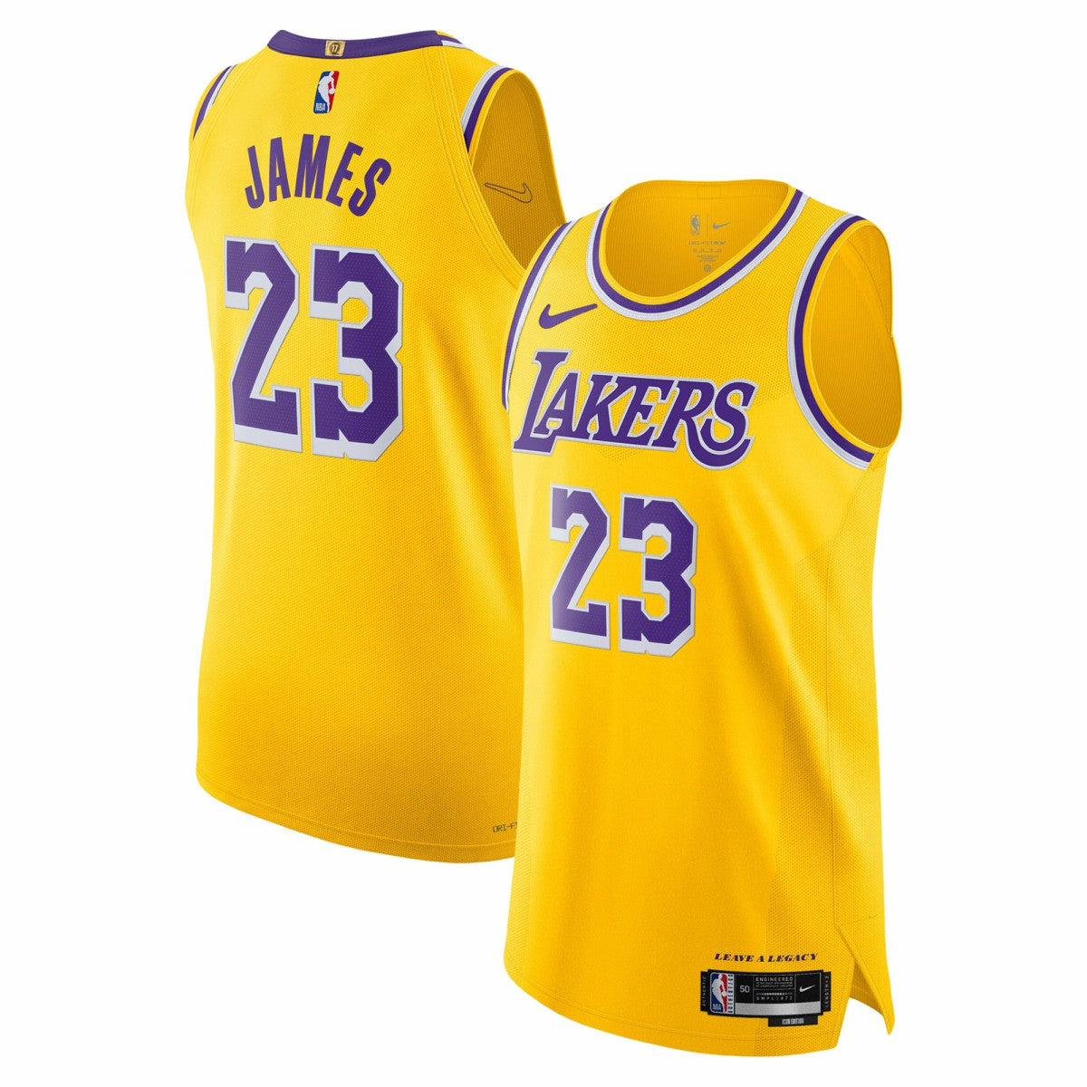 LeBron James Los Angeles Lakers Authentic Jersey - Icon Edition - Gold on sale