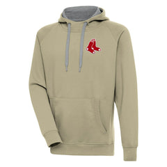 Boston Red Sox Antigua Victory Pullover Hoodie Khaki