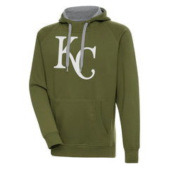 Kansas City Royals Antigua Victory Pullover Hoodie Olive