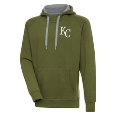 Kansas City Royals Antigua Victory Pullover Hoodie Olive
