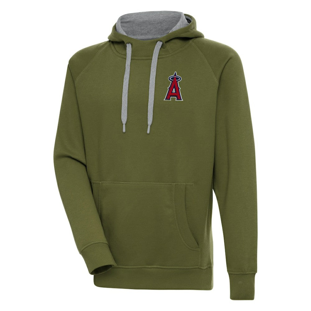 Los Angeles Angels Antigua Victory Pullover Hoodie Olive