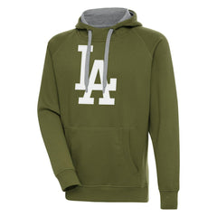 Los Angeles Dodgers Antigua Victory Pullover Hoodie Olive