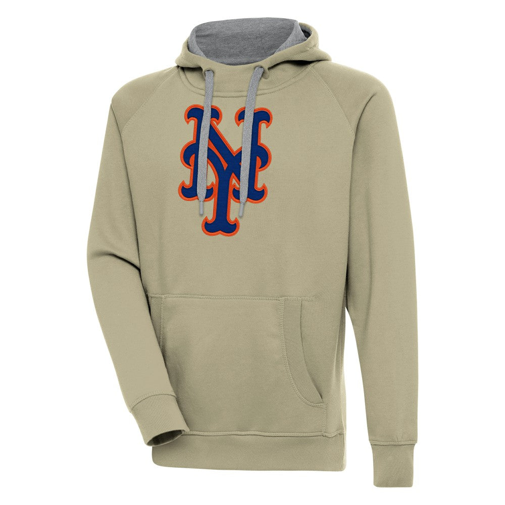 New York Mets Antigua Victory Pullover Hoodie Khaki