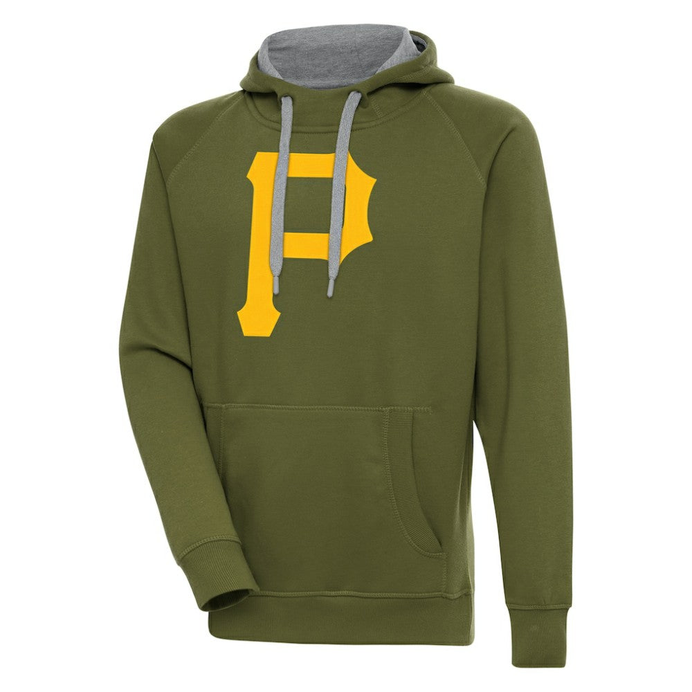 Pittsburgh Pirates Antigua Victory Pullover Hoodie Olive