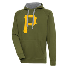 Pittsburgh Pirates Antigua Victory Pullover Hoodie Olive