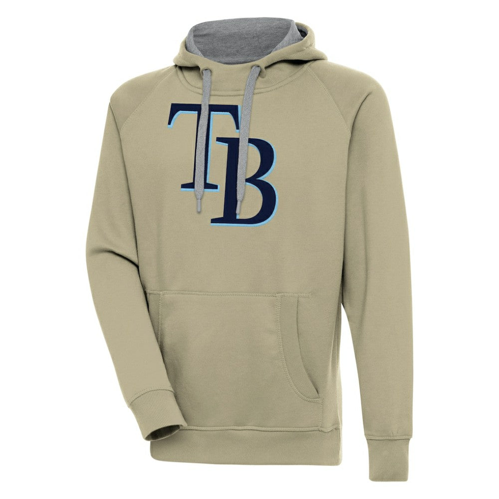 Tampa Bay Rays Antigua Victory Pullover Hoodie Khaki