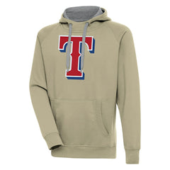 Texas Rangers Antigua Victory Pullover Hoodie Khaki