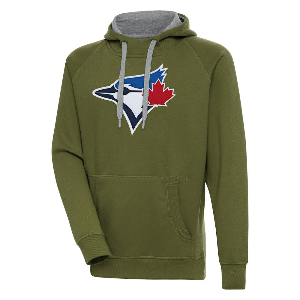 Toronto Blue Jays Antigua Victory Pullover Hoodie Olive