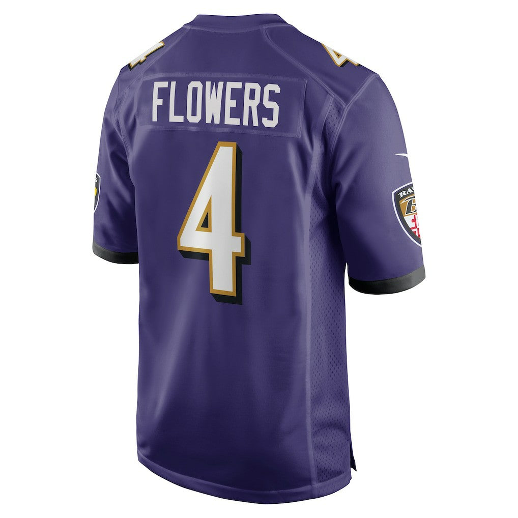 Zay Flowers Baltimore Ravens Game Jersey - Purple sale