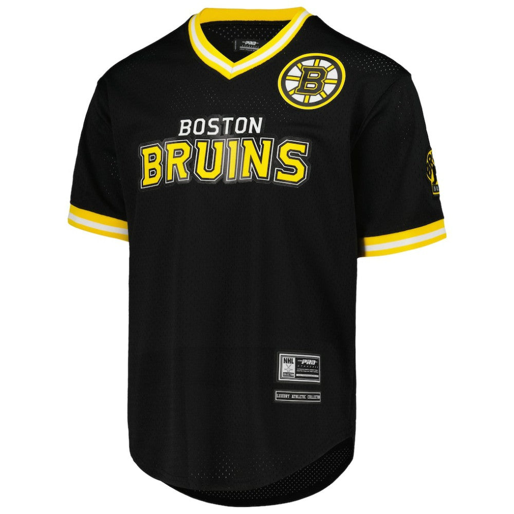 Boston Bruins Pro Standard Classic Mesh V-Neck T-Shirt - Black T-shirts