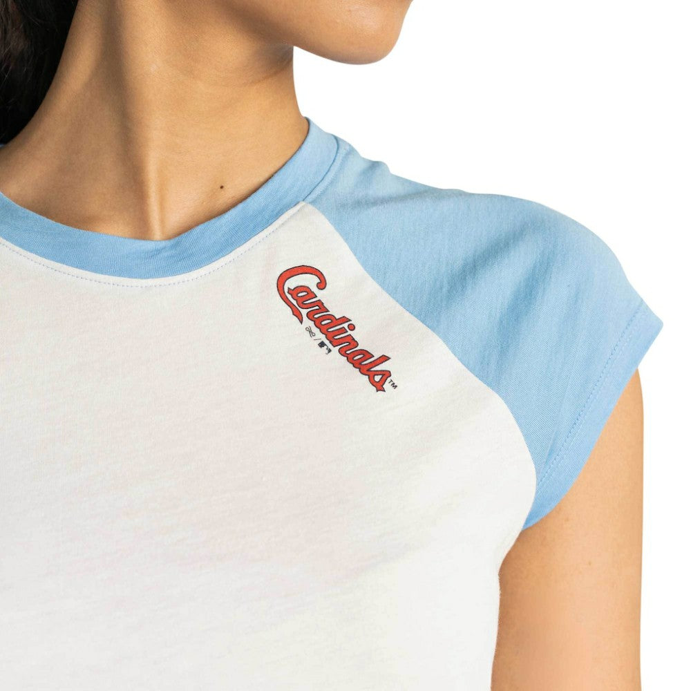 St. Louis Cardinals Lusso Women's Nikki Raglan T-Shirt White