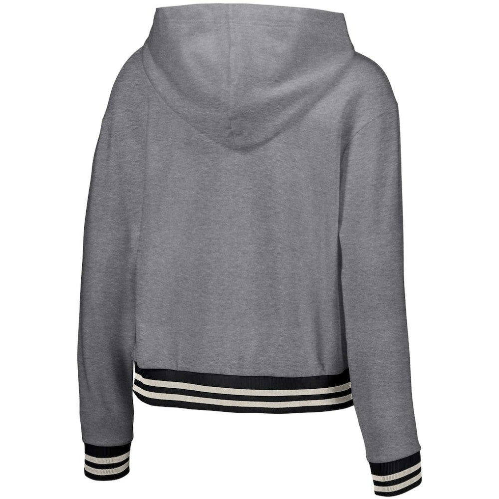 San Diego Padres Lusso Women's Magnolia Tri-Blend Quarter-Zip Hoodie Gray