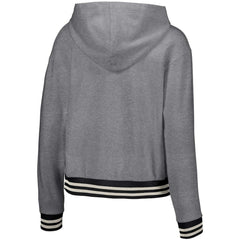 San Diego Padres Lusso Women's Magnolia Tri-Blend Quarter-Zip Hoodie Gray